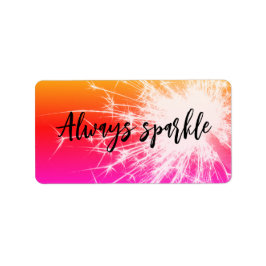 Immer glatter Firework-Sticker - Rosa Orange Adressaufkleber