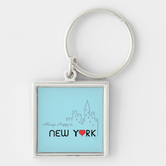 Immer glücklich in New York Schlüsselanhänger (Vorne)