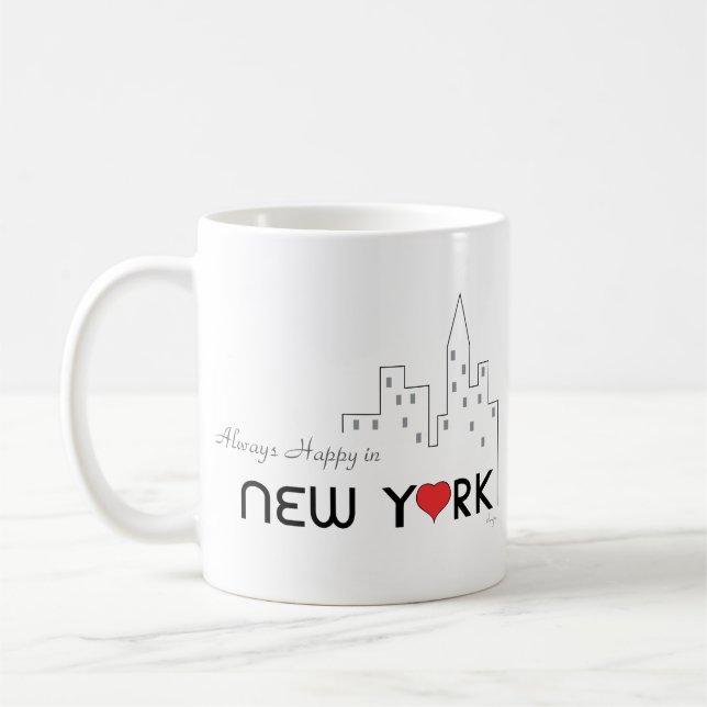 Immer glücklich in New York Tasse (Links)