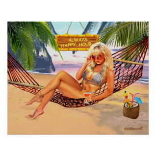 IMMER GLÜCKLICH STUNDE POSTER