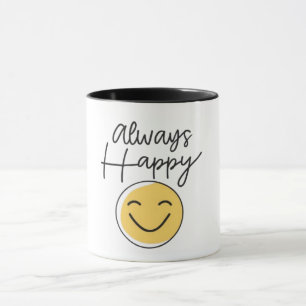 "Immer Glücklich" Zweifarben-Kaffeetasse - Positiv Tasse