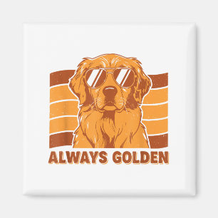 Immer goldener Retro-Stil Golden Retriever Hund Magnet