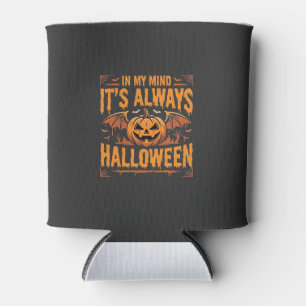 Immer Halloween-Kürbis-Fledermaus-Vektordesign_1 Dosenkühler