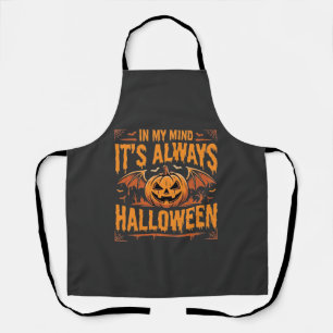 Immer Halloween-Kürbis-Fledermaus-Vektordesign_1 Schürze