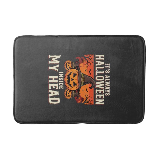 Immer Halloween-Kürbis-Hexen-Design_1 Badematte (Vorderseite)