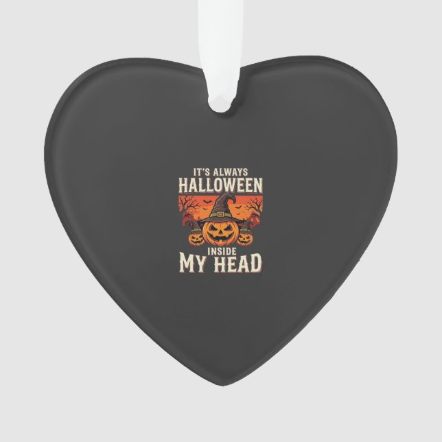 Immer Halloween-Kürbis-Hexen-Design_1 Ornament (Vorderseite)