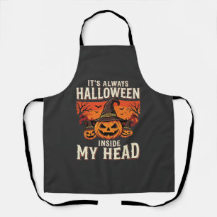 Immer Halloween-Kürbis-Hexen-Design_1 Schürze