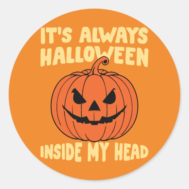 Immer Halloween Pumpkin Kopf Sticker (Vorderseite)