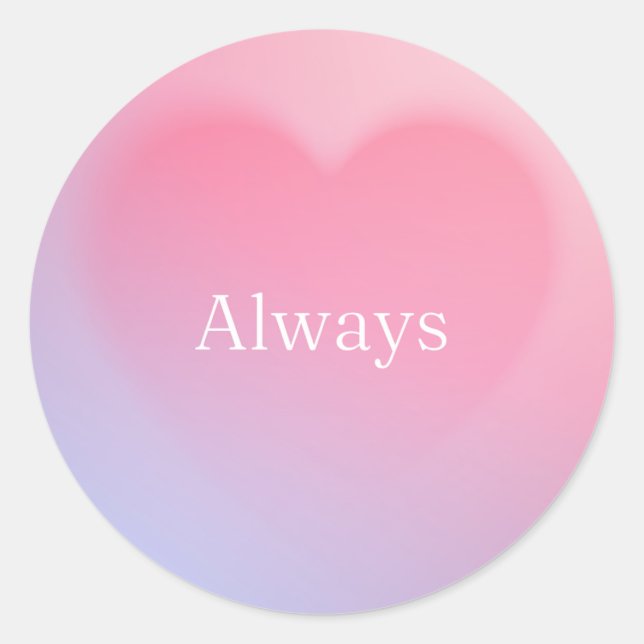 "Immer" Heart Sticker (Vorderseite)
