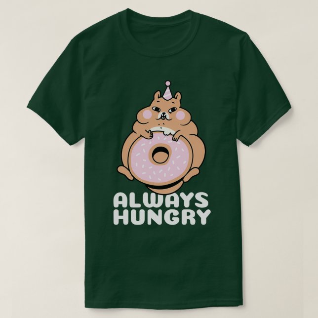 Immer hungriger Hamster mit Donut-Geschenk (2) T-Shirt (Design vorne)