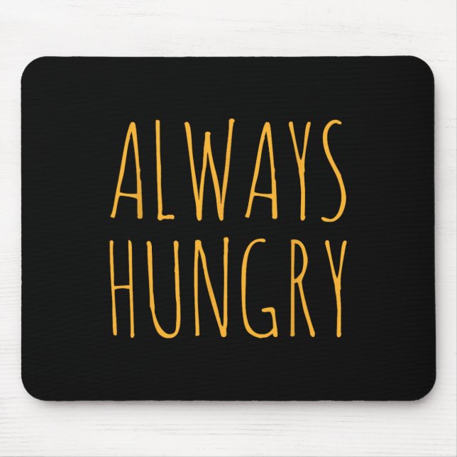 Immer hungriges Essen Bodybuilding Protein M Kohle Mousepad (Vorne)