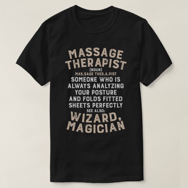 Immer Ihre Haltung analysieren, die sonnige Massag T-Shirt (Design vorne)
