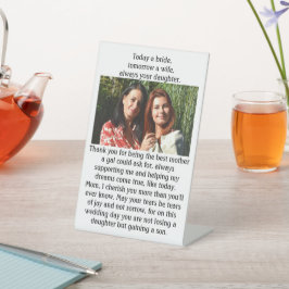 Immer Ihre Tochter Mama der Braut Danke Sockelschild