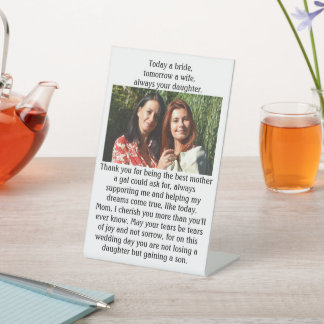 Immer Ihre Tochter Mama der Braut Danke Sockelschild