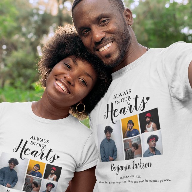 Immer im Herzen | 6 FotoCollage | Gedenkstätte T-Shirt (Von Creator hochgeladen)