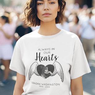 Immer im Herzen  Engel Wing  Memorial Foto T-Shirt