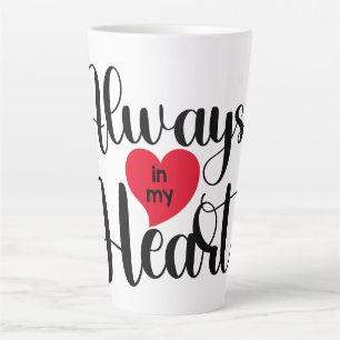 Immer im Herzen   Valentinstag niedliches Herz Milchtasse