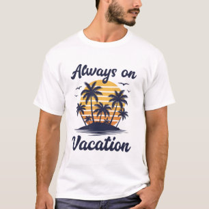 Immer im Urlaub Tropischer Sonnenuntergang Palme I T-Shirt