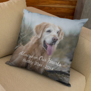 Immer in meinem Herzen Hund Foto Sympathie Gedenks Kissen
