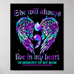 Immer in meinem Herzen meine Mama Suizidprävention Poster