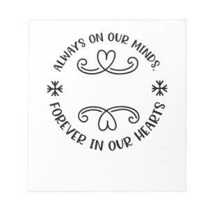 Immer in unserem Geist, immer in unseren Herzen sc Notizblock