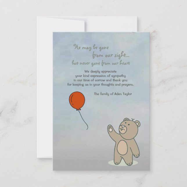 Immer in unserem Herz-Trauerfall danke (Vorderseite)