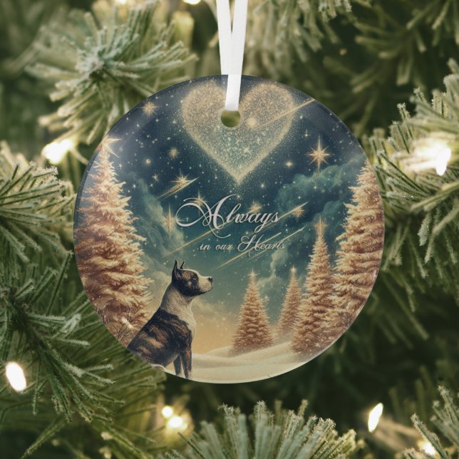 Immer in unserem Herz Weihnachtsschmuck Pit Bull (InSitu)