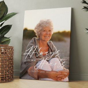 Immer in unserem Herzen Foto Memorial Keepake Leinwanddruck