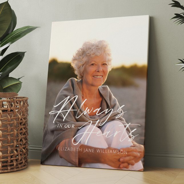 Immer in unserem Herzen Foto Memorial Keepake Leinwanddruck (Von Creator hochgeladen)