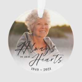 Immer in unserem Herzen Foto Memorial Keepake Ornament