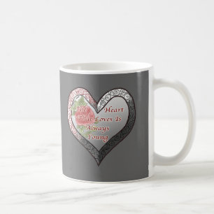 Immer junge Valentinsherz-Tasse Tasse