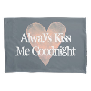 IMMER KISS MIR GOODNIGHT Vintagen Kissenkoffer Kissenbezug