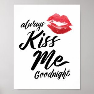Immer küssen Me Goodnight Art Printing Poster