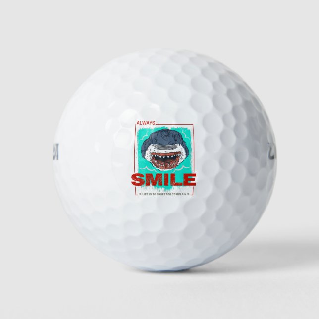 Immer lächeln lustigen Hai nur für ein Mädchen, di Golfball (Vorderseite)