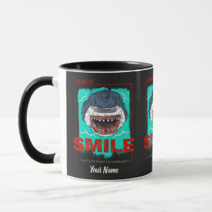 Immer lächeln lustigen Hai nur für ein Mädchen, di Tasse