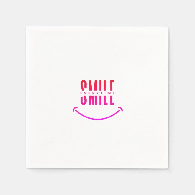 Immer lächeln serviette (Vorderseite)