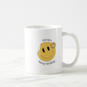 Immer Lächeln Smiley-Gesicht Tasse   Motivierend