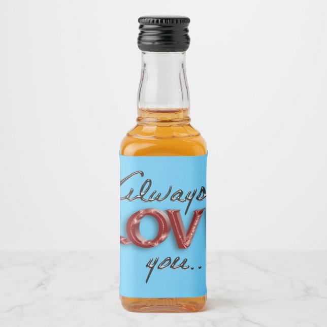 Immer Liebe Alkoholflaschenetikett (Vorderseite)