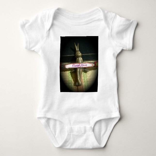 Immer Liebe Inspiration-Kaninchen-Kunstdruckdesign Baby Strampler (Vorderseite)