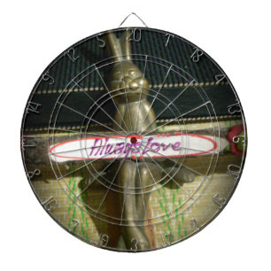 Immer Liebe Inspiration-Kaninchen-Kunstdruckdesign Dartscheibe