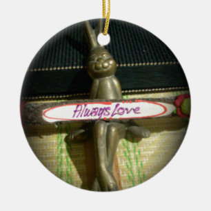 Immer Liebe Inspiration-Kaninchen-Kunstdruckdesign Keramikornament