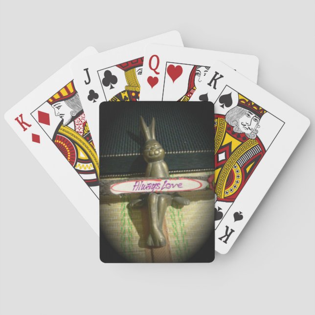 Immer Liebe Inspiration-Kaninchen-Kunstdruckdesign Spielkarten (Rückseite)