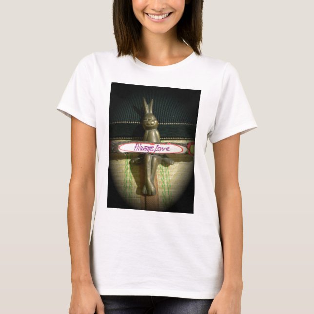 Immer Liebe Inspiration-Kaninchen-Kunstdruckdesign T-Shirt (Vorderseite)