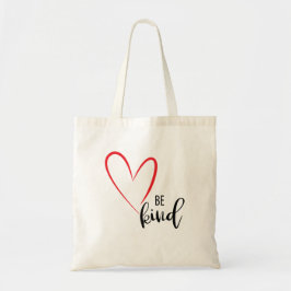 Immer LIEBE mit Rotherz-Typografie Tote Tag Tragetasche