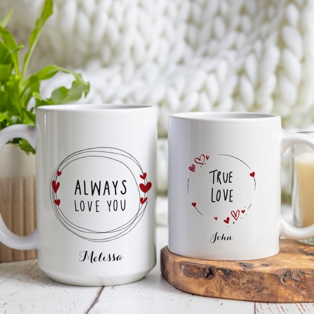 Immer Liebe Sie Valentinstag Couple Kaffeetasse (Von Creator hochgeladen)