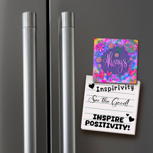 Immer Lila Blume Herz Inspiration Trends Magnet (Von Creator hochgeladen)