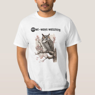 Immer lustiges Owl Tshirt Design beobachten
