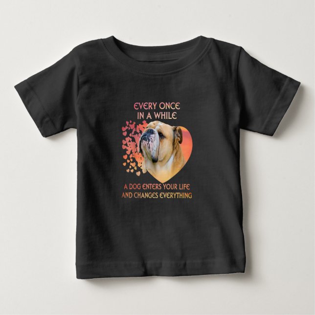 Immer mal wieder fängt ein Hund in dein Leben ein Baby T-shirt (Vorderseite)