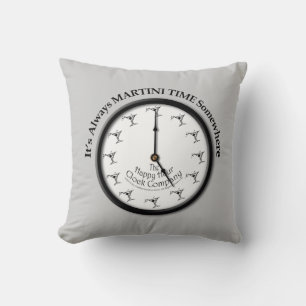 IMMER MARTINI ZEIT IRGENDWO reversible PILLOW Kissen