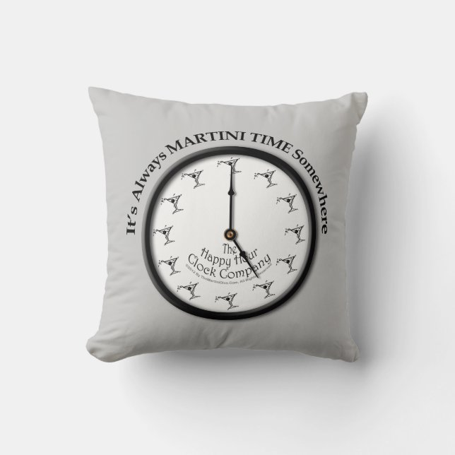 IMMER MARTINI ZEIT IRGENDWO reversible PILLOW Kissen (Vorderseite)